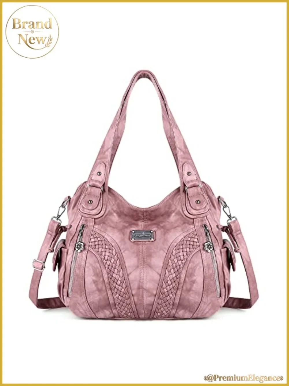 Women's Fashion Tote Bag Shoulder Bag Top Handle Satchel Purse Washed Synthetic